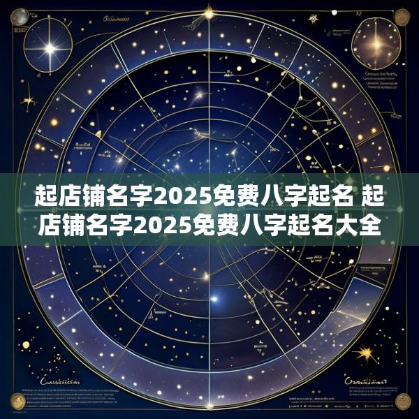 起店铺名字2025免费八字起名 起店铺名字2025免费八字起名大全