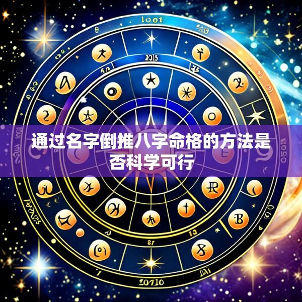 通过名字倒推八字命格的方法是否科学可行