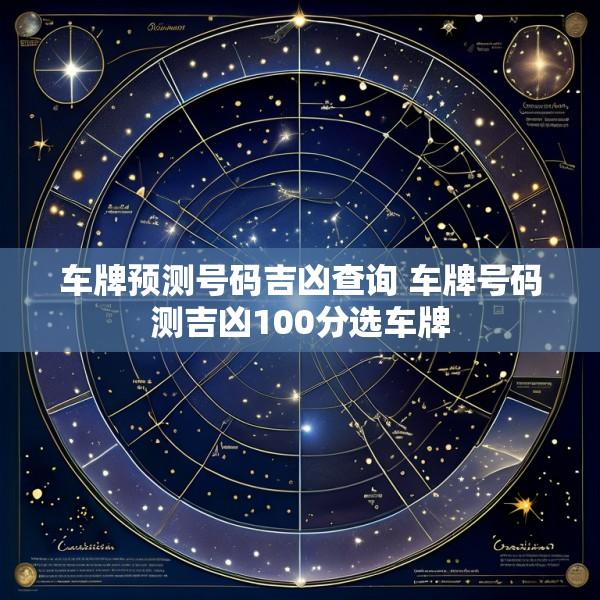 车牌预测号码吉凶查询 车牌号码测吉凶100分选车牌