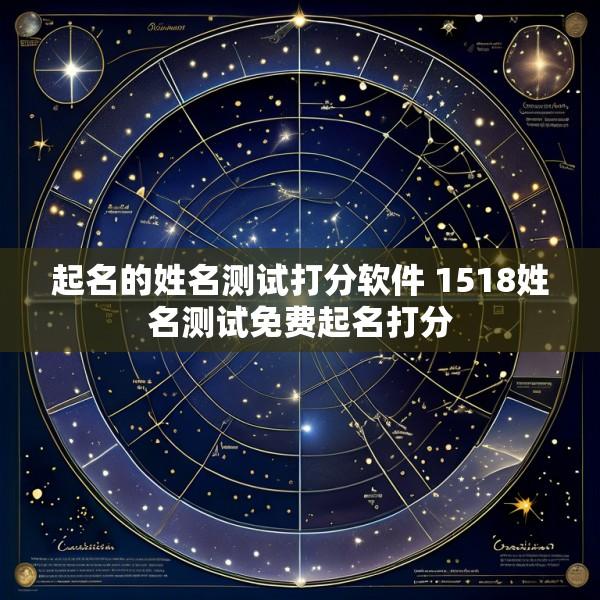 起名的姓名测试打分软件 1518姓名测试免费起名打分