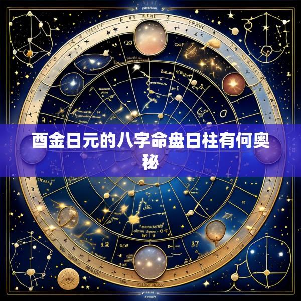 酉金日元的八字命盘日柱有何奥秘