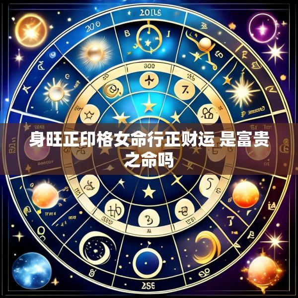身旺正印格女命行正财运 是富贵之命吗