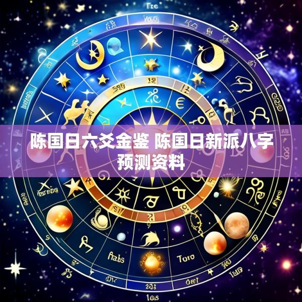 陈国日六爻金鉴 陈国日新派八字预测资料