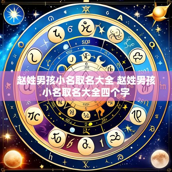 赵姓男孩小名取名大全 赵姓男孩小名取名大全四个字