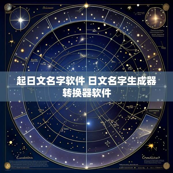 起日文名字软件 日文名字生成器转换器软件