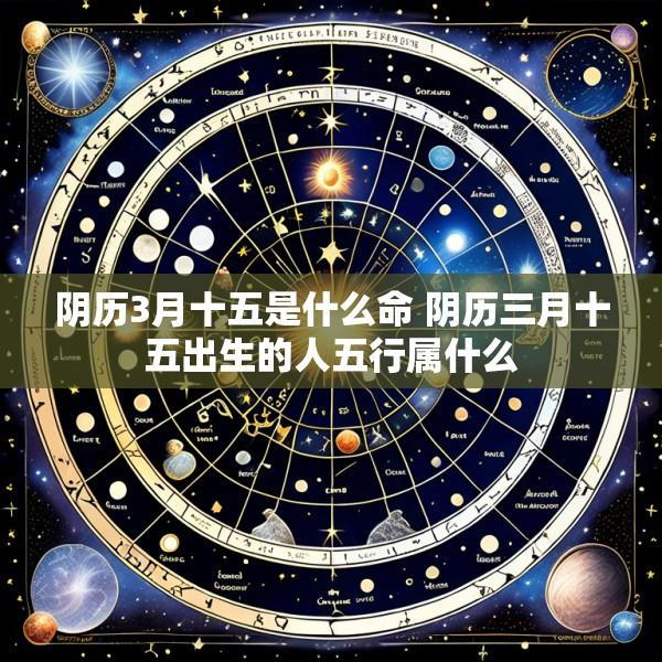 阴历3月十五是什么命 阴历三月十五出生的人五行属什么