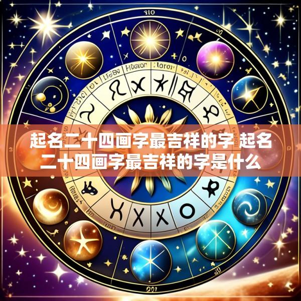 起名二十四画字最吉祥的字 起名二十四画字最吉祥的字是什么