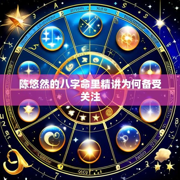 陈悠然的八字命里精讲为何备受关注