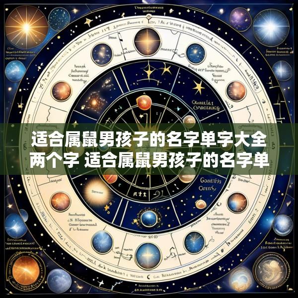 适合属鼠男孩子的名字单字大全两个字 适合属鼠男孩子的名字单字大全两个字有哪些