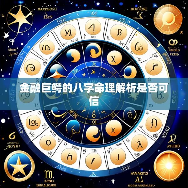 金融巨鳄的八字命理解析是否可信