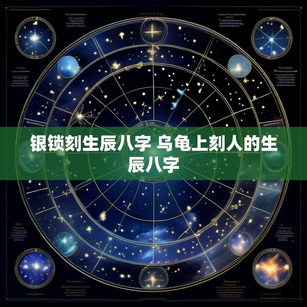 银锁刻生辰八字 乌龟上刻人的生辰八字
