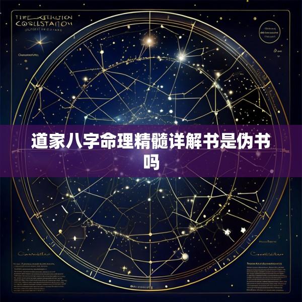 道家八字命理精髓详解书是伪书吗