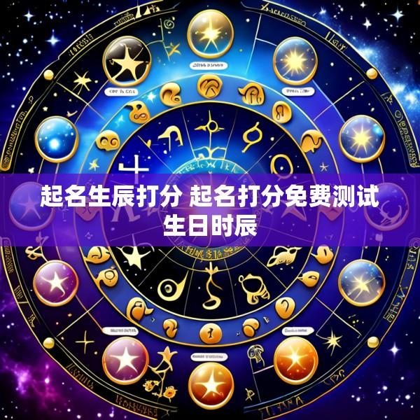 起名生辰打分 起名打分免费测试生日时辰