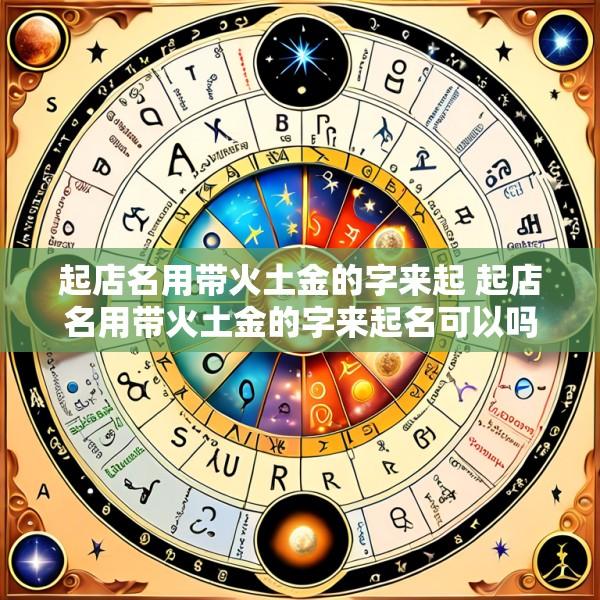 起店名用带火土金的字来起 起店名用带火土金的字来起名可以吗