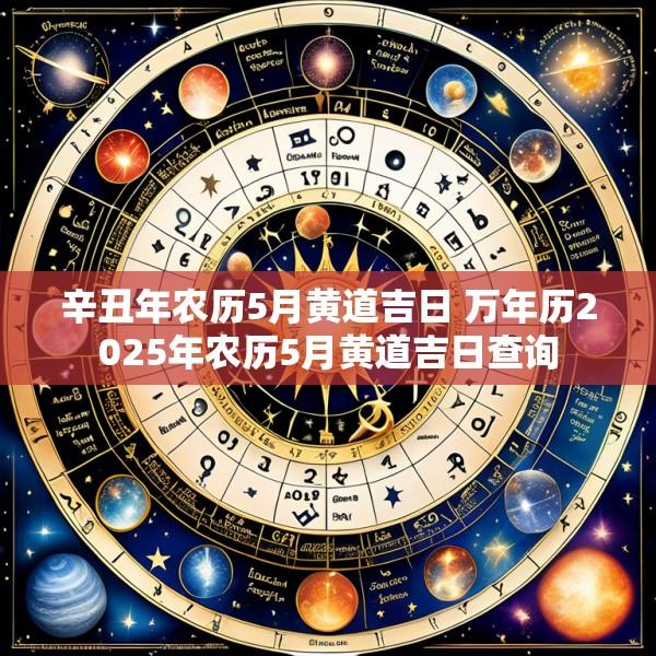 辛丑年农历5月黄道吉日 万年历2025年农历5月黄道吉日查询