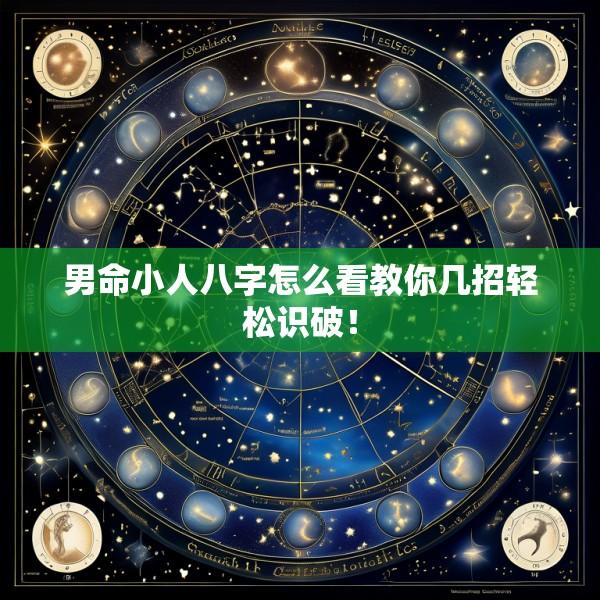 男命小人八字怎么看教你几招轻松识破！