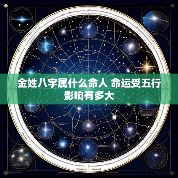 金姓八字属什么命人 命运受五行影响有多大