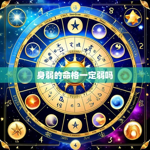 身弱的命格一定弱吗