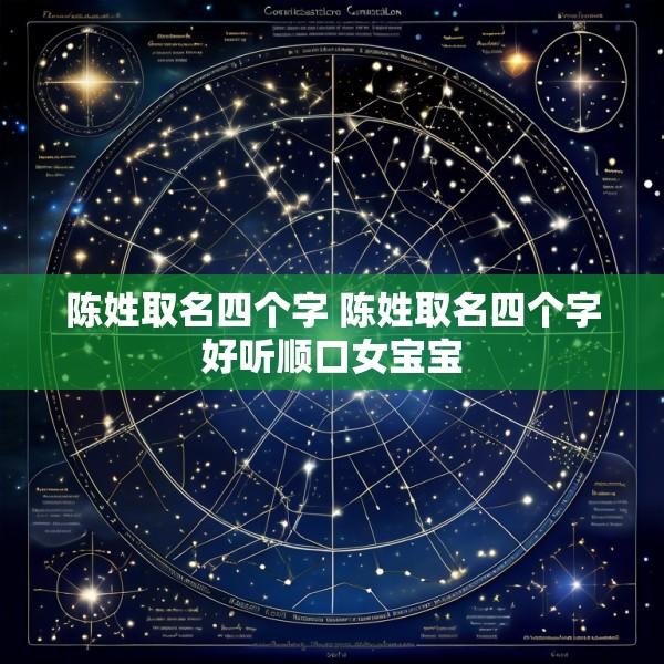陈姓取名四个字 陈姓取名四个字好听顺口女宝宝