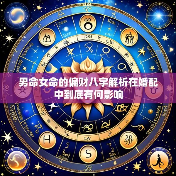 男命女命的偏财八字解析在婚配中到底有何影响