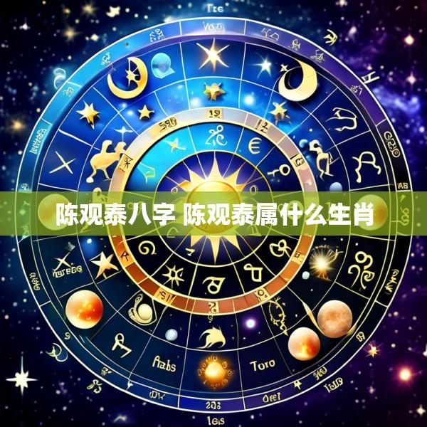 陈观泰八字 陈观泰属什么生肖