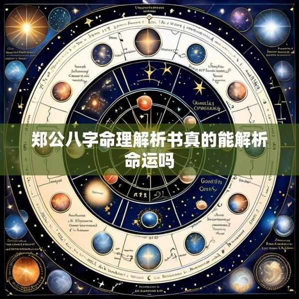 郑公八字命理解析书真的能解析命运吗