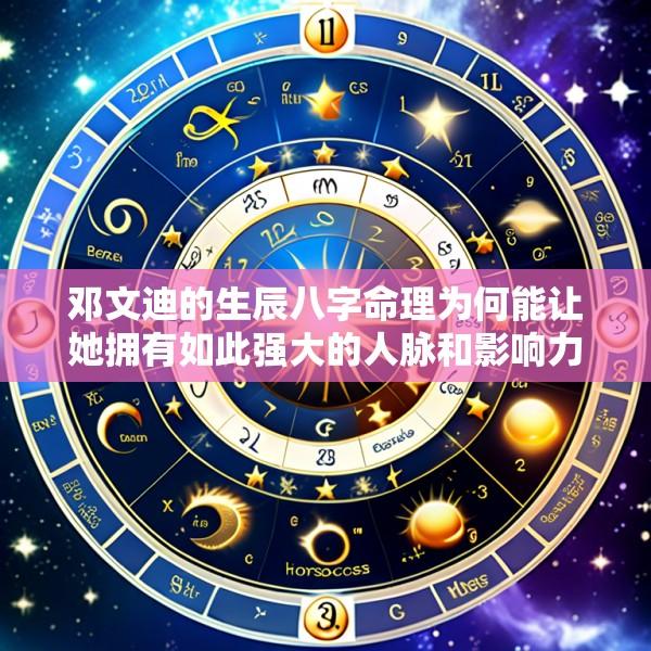 邓文迪的生辰八字命理为何能让她拥有如此强大的人脉和影响力
