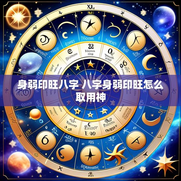 身弱印旺八字 八字身弱印旺怎么取用神