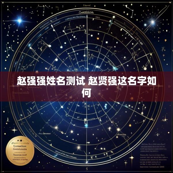 赵强强姓名测试 赵贤强这名字如何