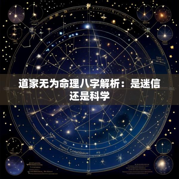 道家无为命理八字解析：是迷信还是科学