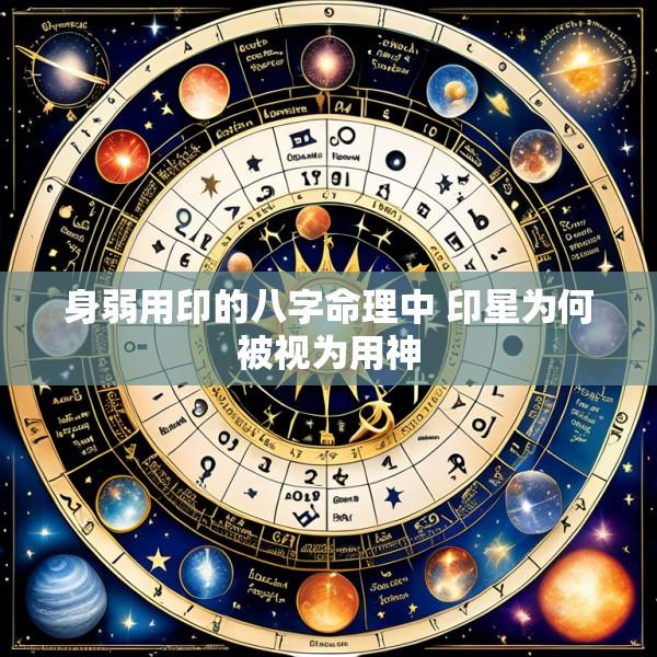 身弱用印的八字命理中 印星为何被视为用神