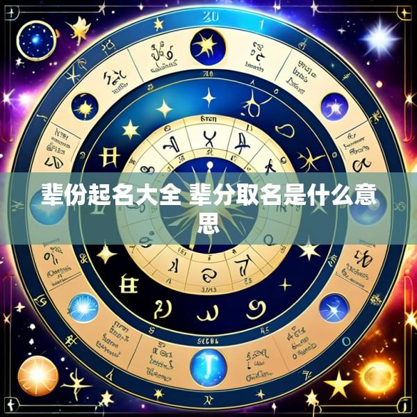 辈份起名大全 辈分取名是什么意思