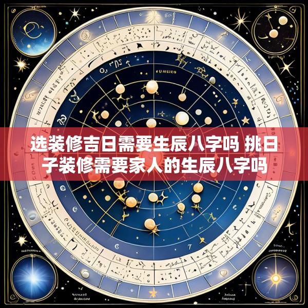 选装修吉日需要生辰八字吗 挑日子装修需要家人的生辰八字吗
