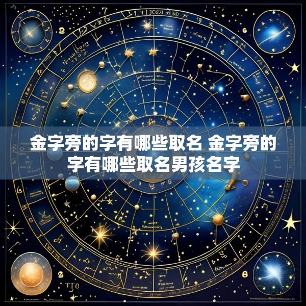金字旁的字有哪些取名 金字旁的字有哪些取名男孩名字