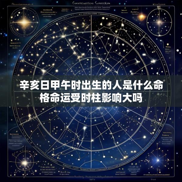 辛亥日甲午时出生的人是什么命格命运受时柱影响大吗