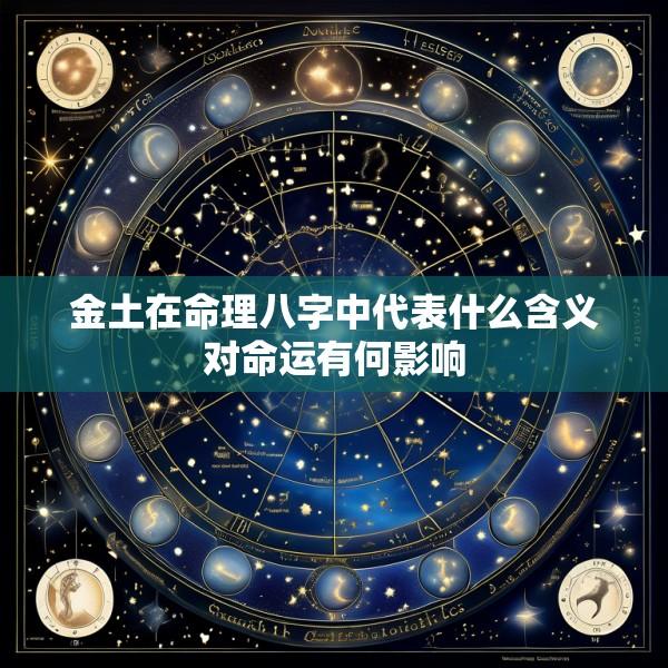 金土在命理八字中代表什么含义对命运有何影响