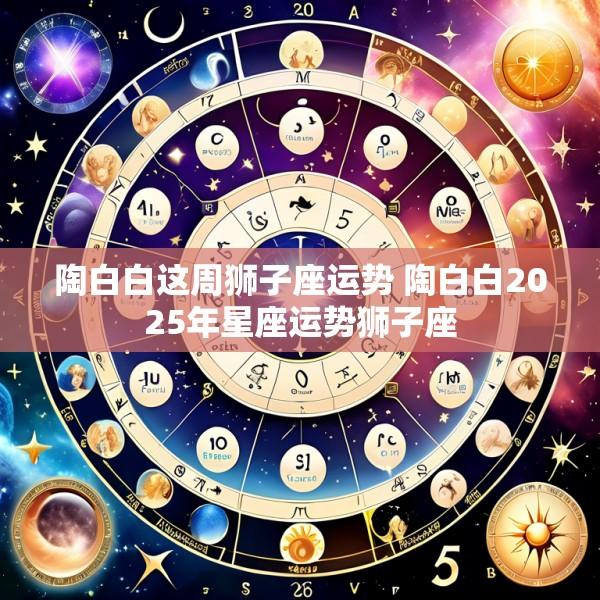 陶白白这周狮子座运势 陶白白2025年星座运势狮子座