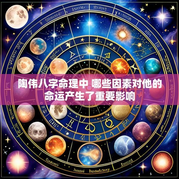 陶伟八字命理中 哪些因素对他的命运产生了重要影响