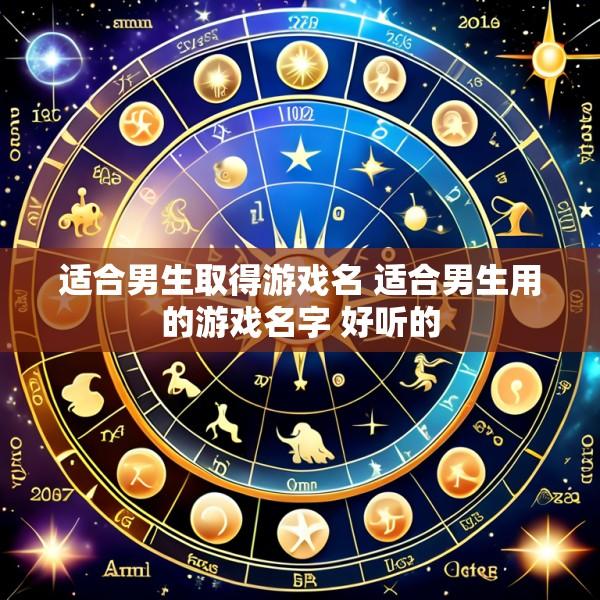 适合男生取得游戏名 适合男生用的游戏名字 好听的