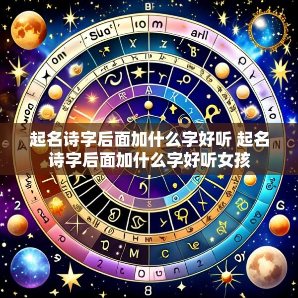 起名诗字后面加什么字好听 起名诗字后面加什么字好听女孩