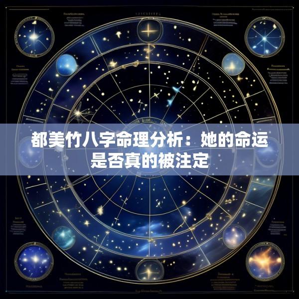 都美竹八字命理分析：她的命运是否真的被注定