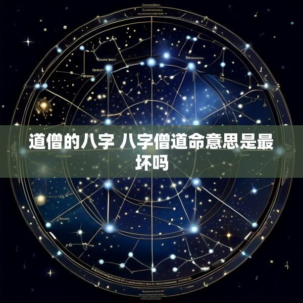 道僧的八字 八字僧道命意思是最坏吗