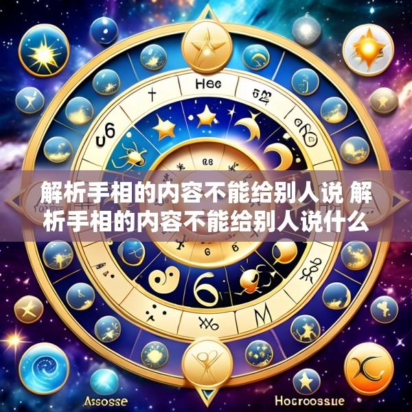 解析手相的内容不能给别人说 解析手相的内容不能给别人说什么