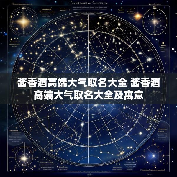 酱香酒高端大气取名大全 酱香酒高端大气取名大全及寓意