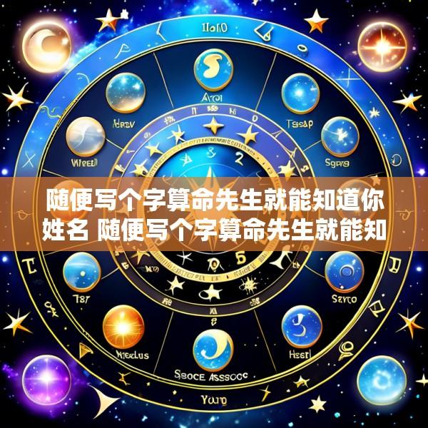 随便写个字算命先生就能知道你姓名 随便写个字算命先生就能知道你姓名嘛