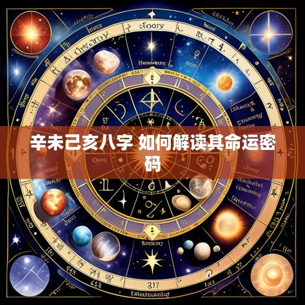 辛未己亥八字 如何解读其命运密码