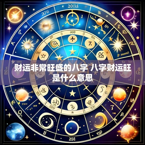 财运非常旺盛的八字 八字财运旺是什么意思