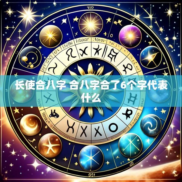 长使合八字 合八字合了6个字代表什么