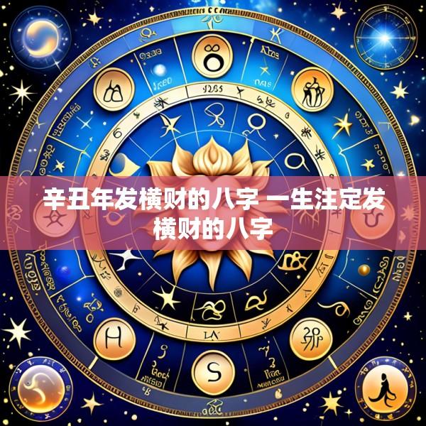 辛丑年发横财的八字 一生注定发横财的八字