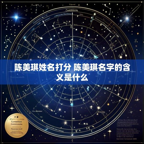 陈美琪姓名打分 陈美琪名字的含义是什么